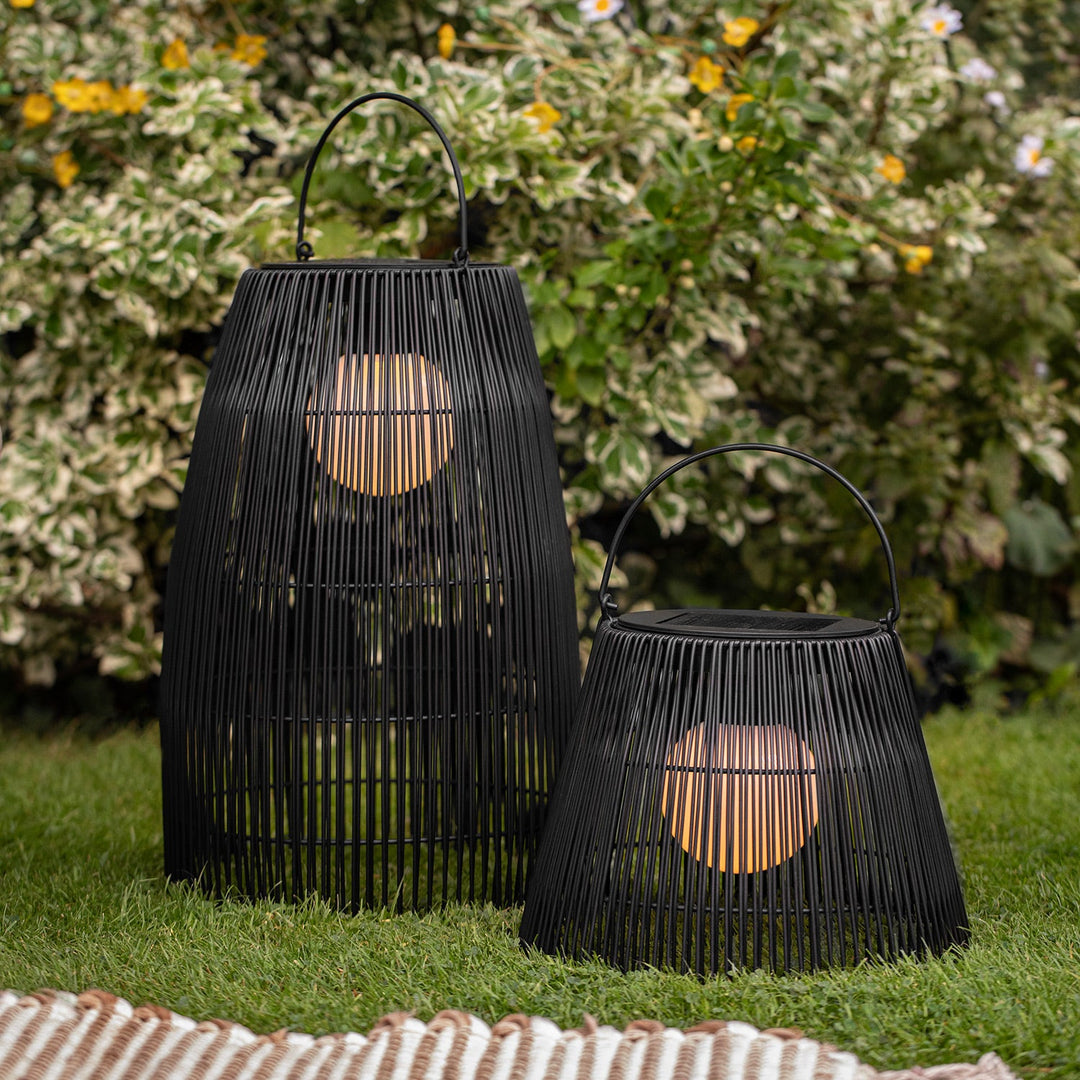 Lanternes Tressées™ – Ensemble Solaire Élégant et Naturel