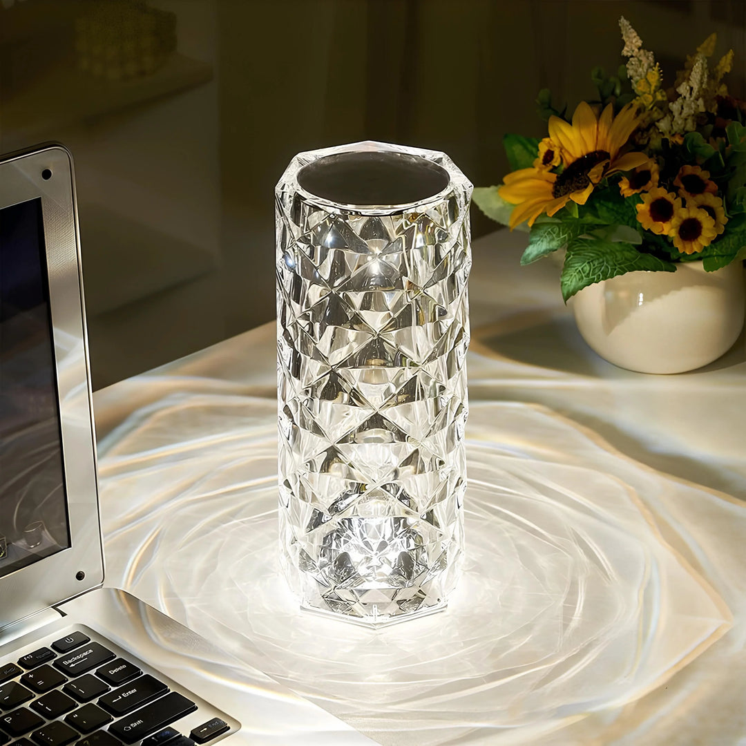 CristalÉclat™ – Lampe tactile en cristal étincelant