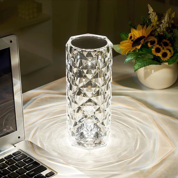 CristalÉclat™ – Lampe tactile en cristal étincelant