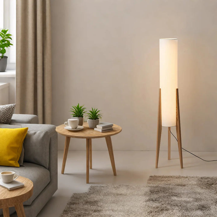 TerraLume™ – Lampadaire en Bois Naturel et Design