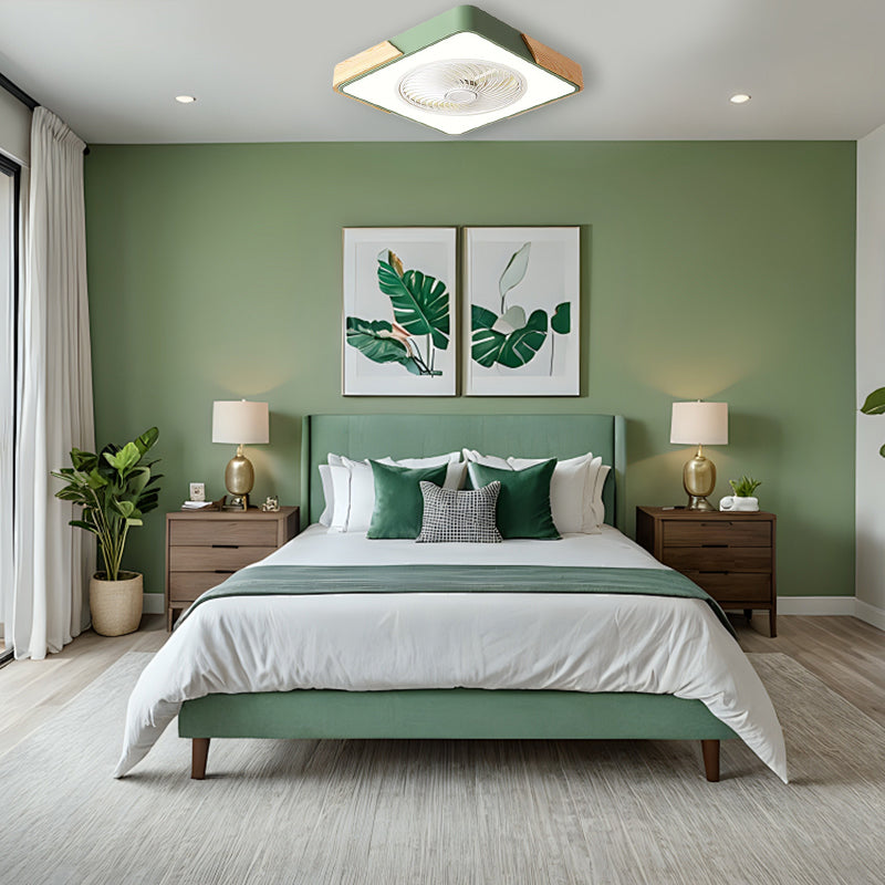 LumiBois™ – Ventilateur de Plafond Design Bois & Lumière LED