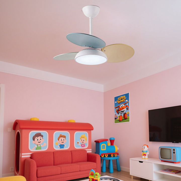 ColoréaLume™ – Ventilateur Plafonnier Pastel et Lumineux