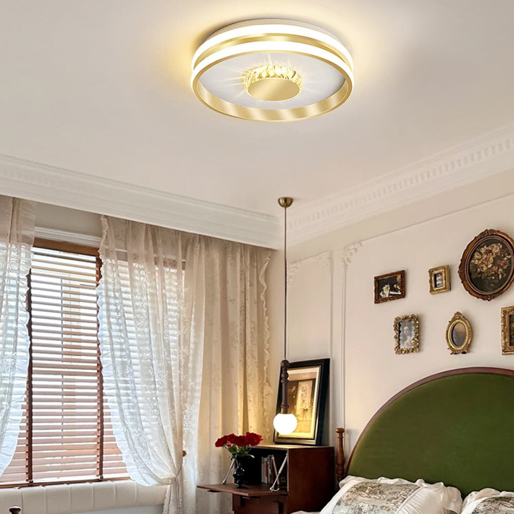 Clartéa™ – Plafonnier Chic et Lumineux en Cristaux Scintillants
