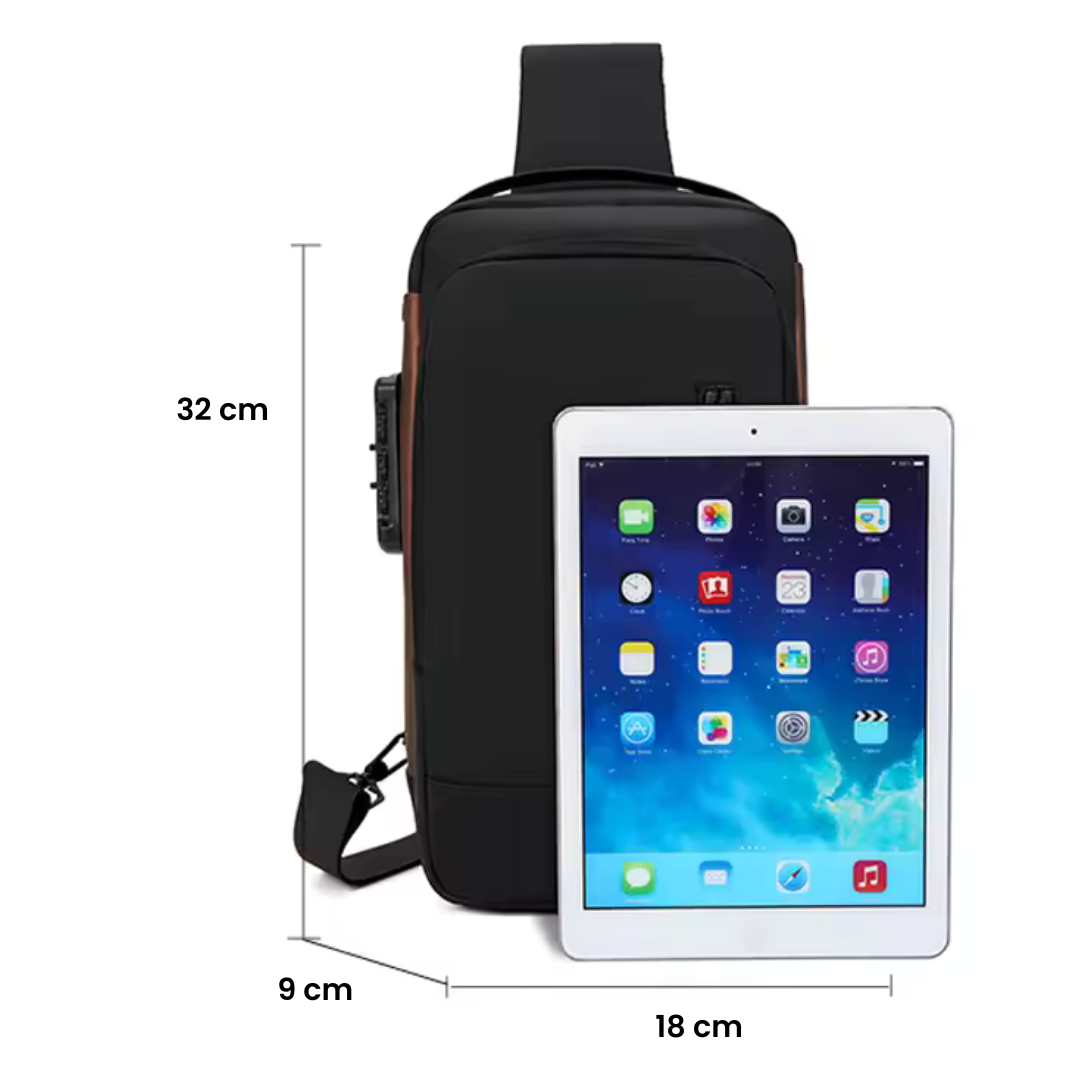 CityArmor™ – Sac Bandoulière Vert Pro avec USB & Système Antivol