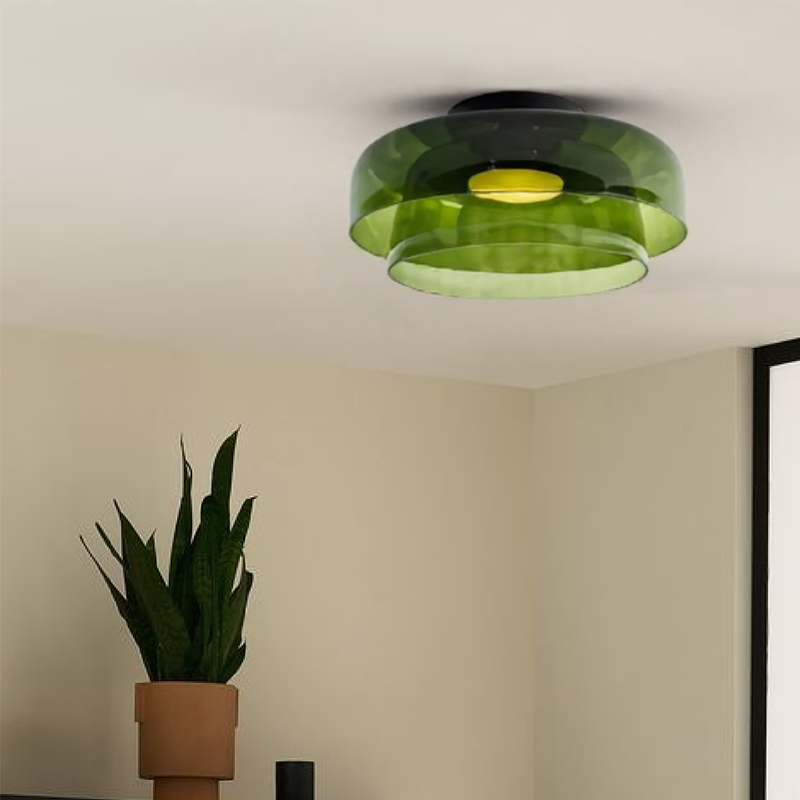 LustreKaléïdo™ – Éclairage de Plafond en Vitrail Créatif