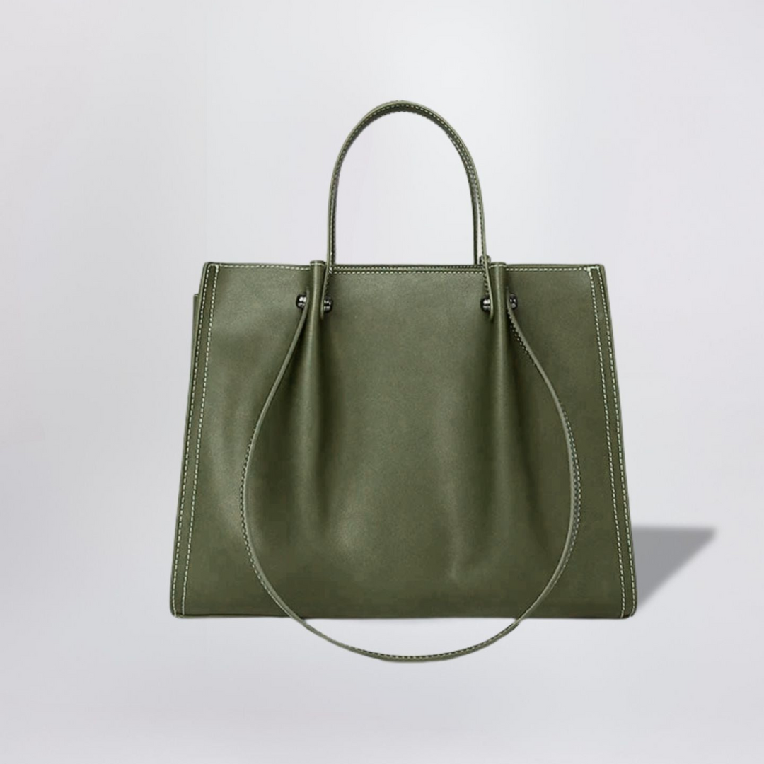 VertLinéa™ – Sac à Main Raffiné au Ton Olive Élégant