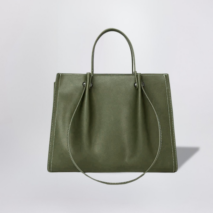 VertLinéa™ – Sac à Main Raffiné au Ton Olive Élégant