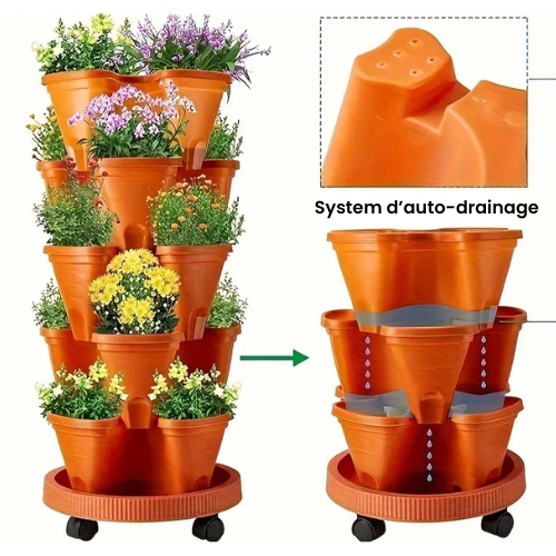 VertiPlante™ – Serre de Culture Compacte avec Roues et Plateaux