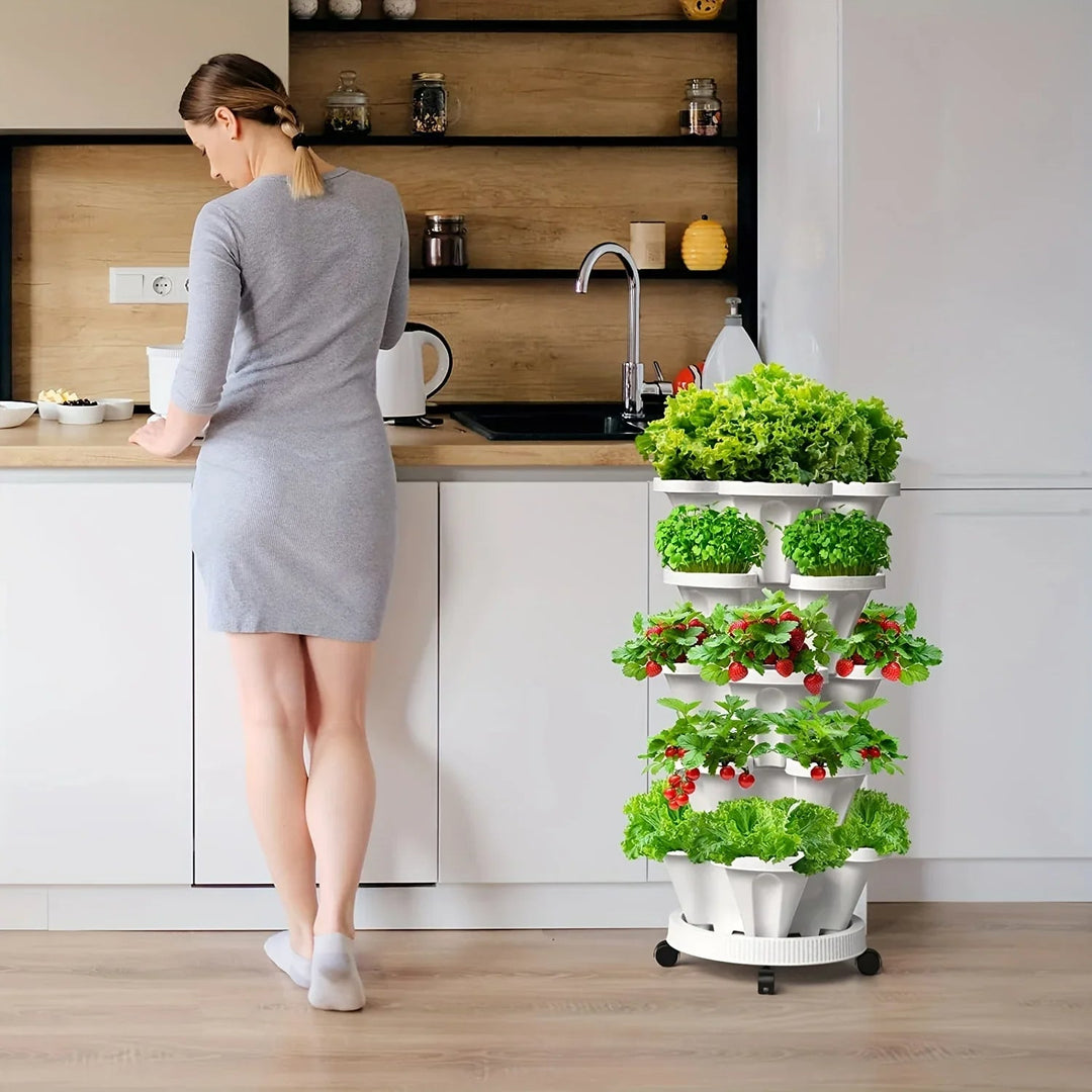 VertiPlante™ – Serre de Culture Compacte avec Roues et Plateaux