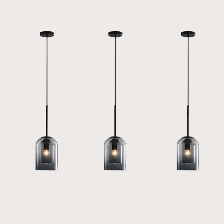 LumiStrate™ – Suspension Moderne à Deux Niveaux de Verre