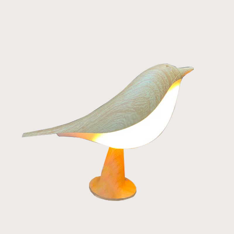 AileBois™ – Lampe de Table Naturelle au Design Oiseau