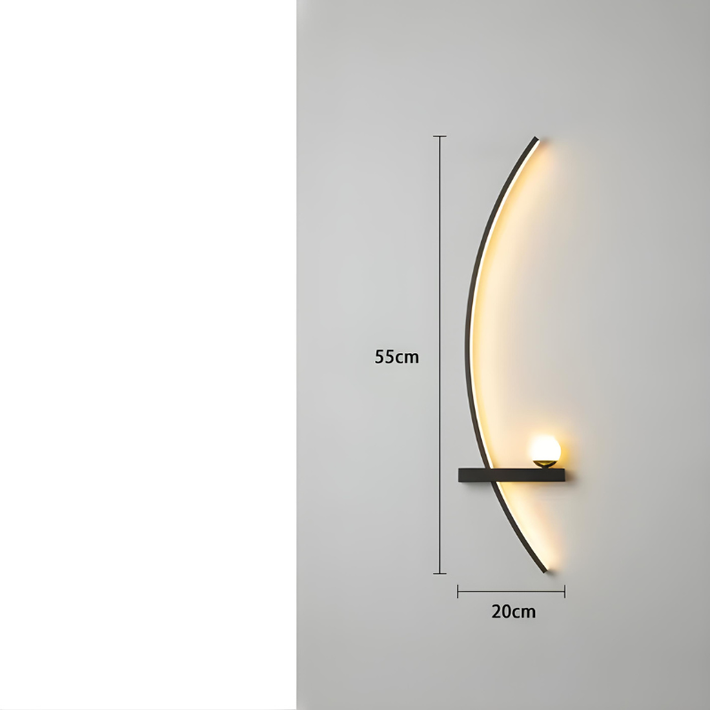 CercleLumi™ – Applique Contemporaine en Arc Lumineux
