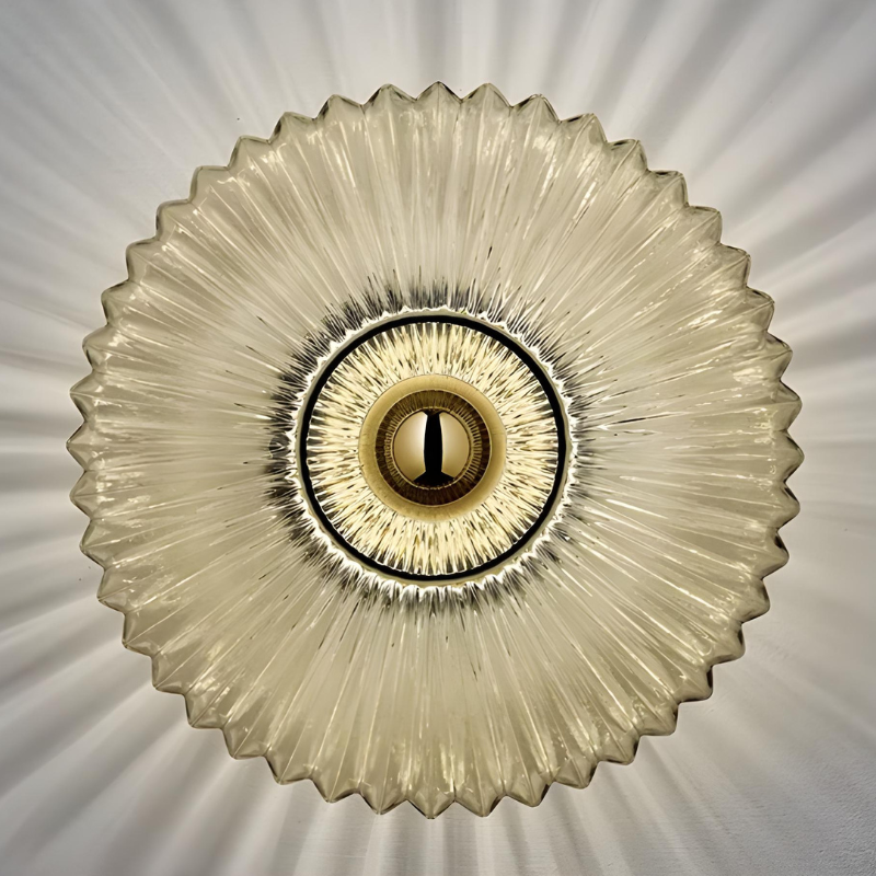 OrbeLumière™ – Applique Murale en Verre Circulaire