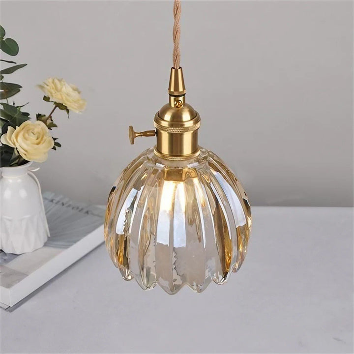 NéoFleur™ – Suspension Verre Style Rétro Moderne