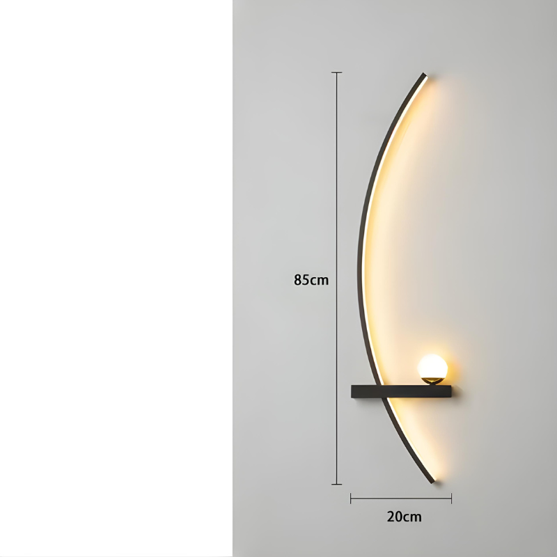 CercleLumi™ – Applique Contemporaine en Arc Lumineux