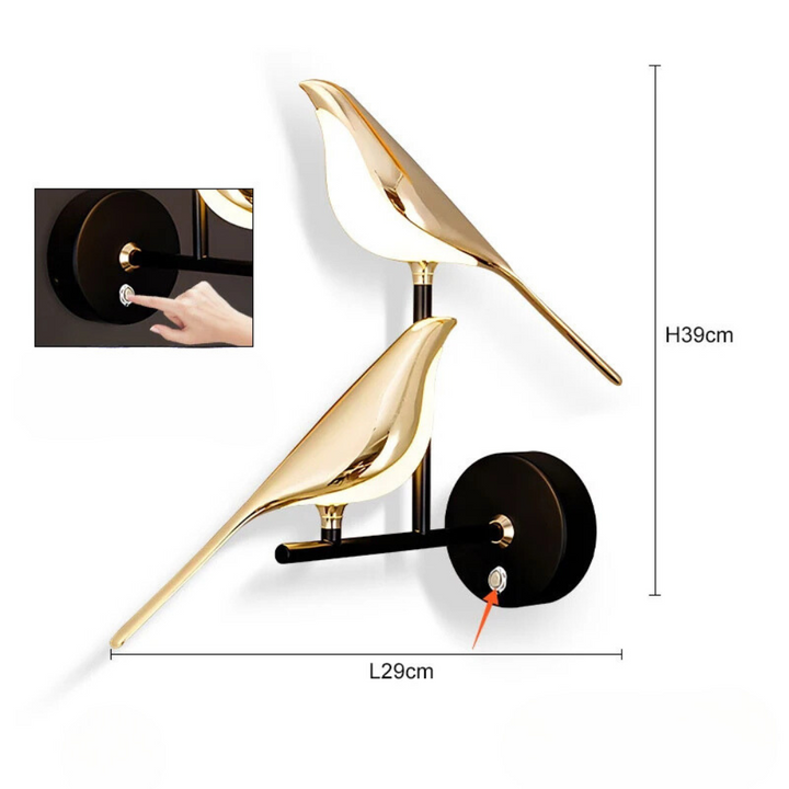 AileLumière™ – Applique Murale Oiseau LED Orientable