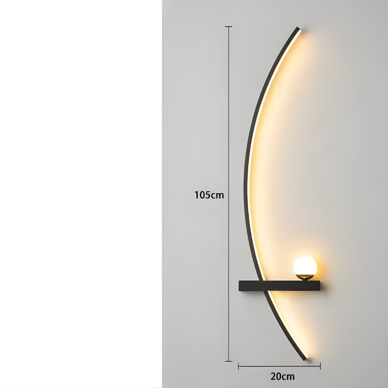 CercleLumi™ – Applique Contemporaine en Arc Lumineux
