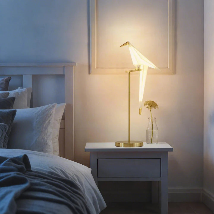 OrigamiNord™ – Lampe de Bureau Grue en Papier