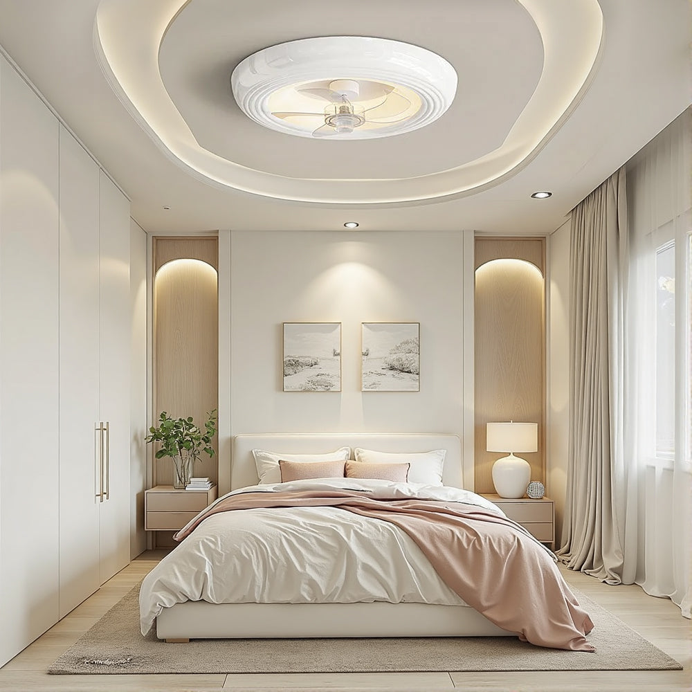 MacaronaLume™ – Ventilateur de Chambre Élégant avec LED