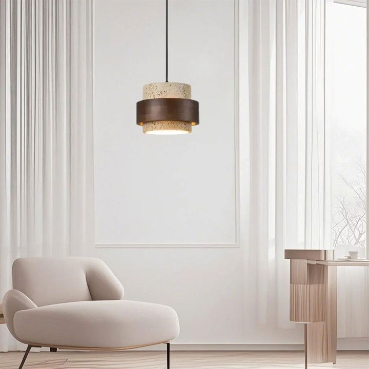 TerraWabi™ – Suspension Vintage en Pierre au Style Épuré