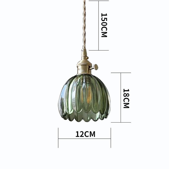 NéoFleur™ – Suspension Verre Style Rétro Moderne