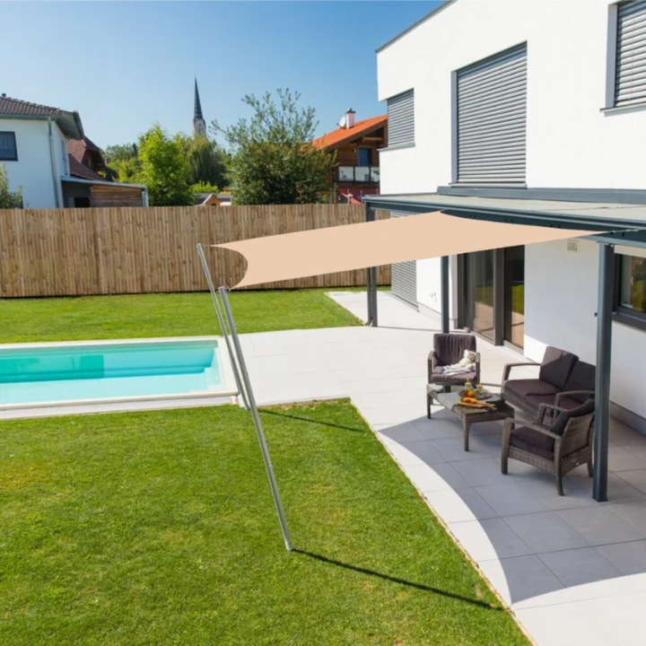 ShadeSail™ – Voile Carré Crème pour Terrasse