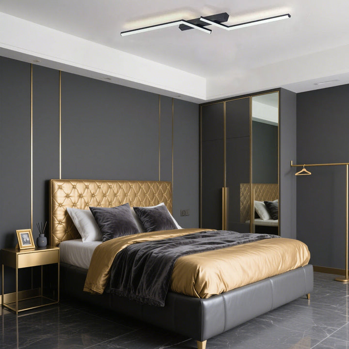 LumiNoir™ – Plafonnier Contemporain en Aluminium Épuré