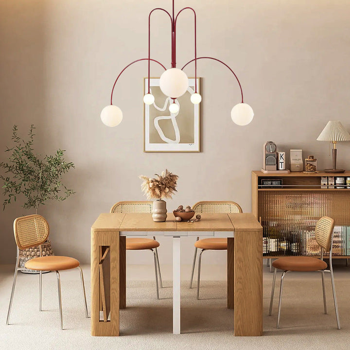 VerreLune™ – Suspension Ronde en Verre Blanc Moderne
