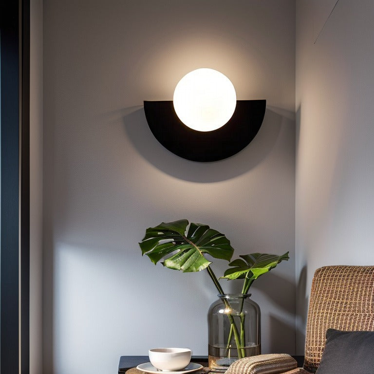 HémisLumi™ – Applique Murale Contemporaine en Demi-Sphère