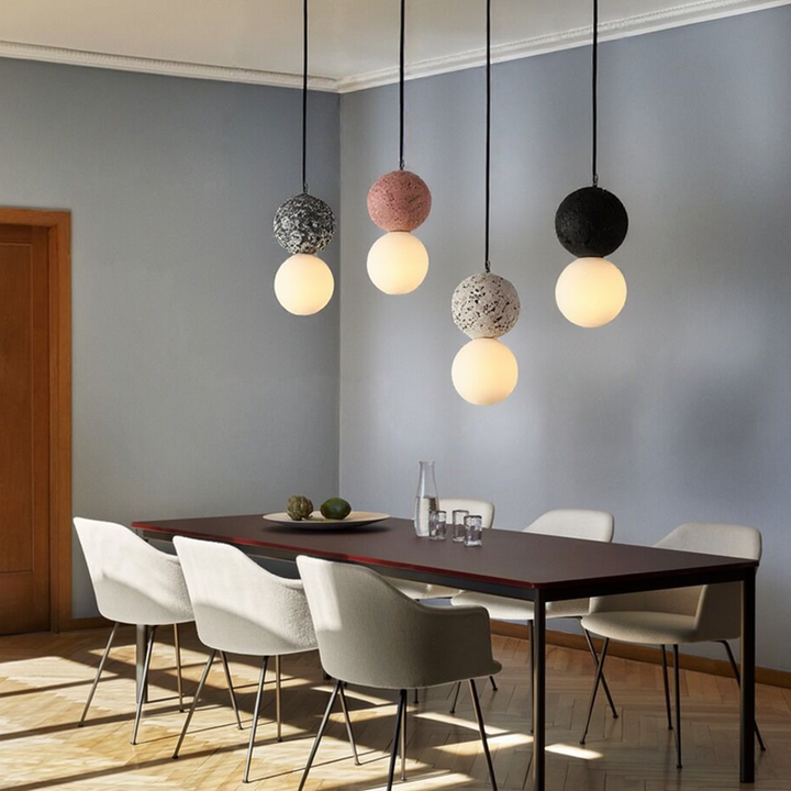 LumiZzo™ – Suspension Épurée avec Finition Terrazzo