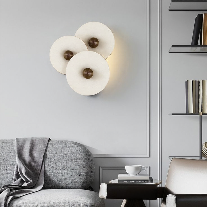 ÉpureBlanche™ – Applique Albâtre au Design Circulaire