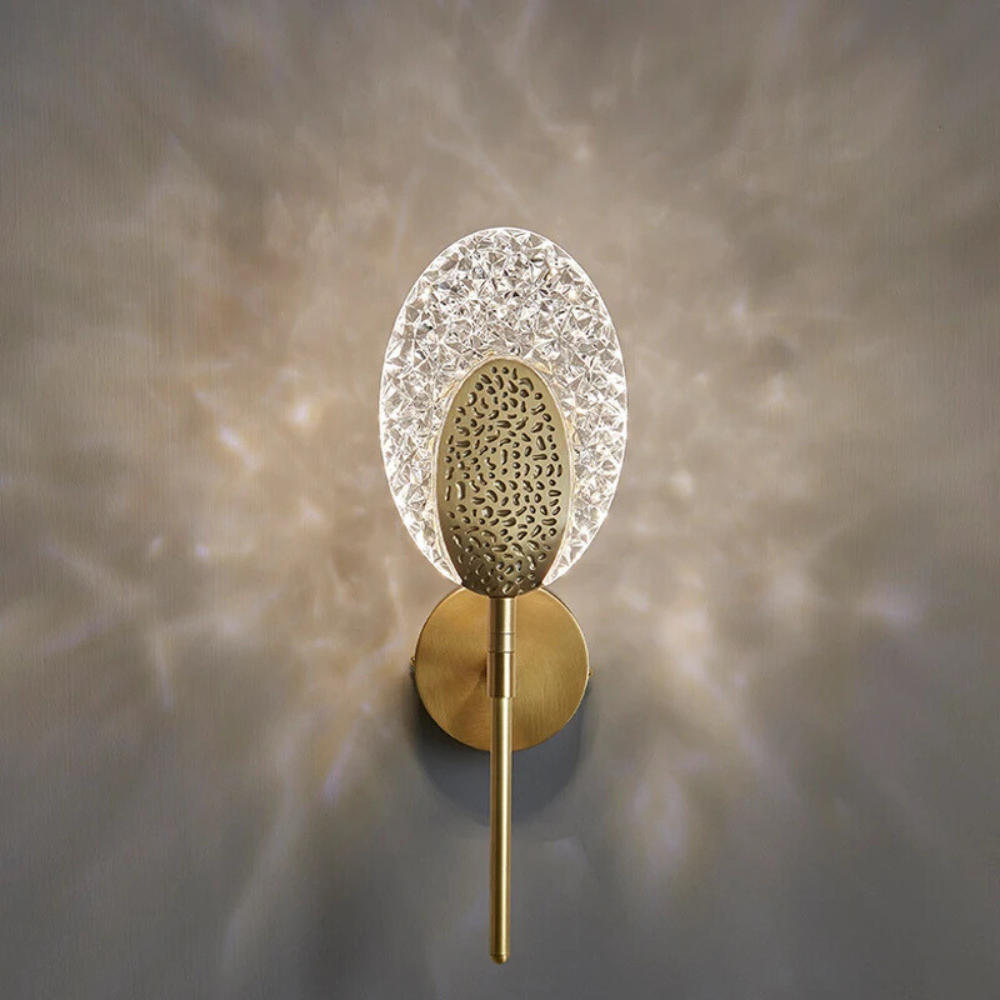 Velluto™ – Luminaire Mural LED en Laiton et Reflets Cuivrés
