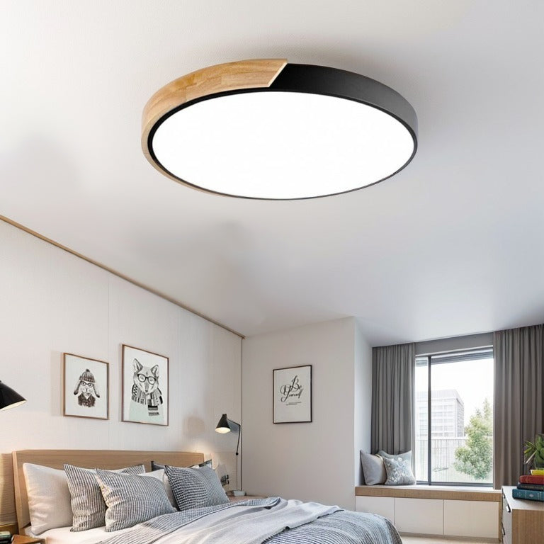 NordikBois™ – Plafonnier Moderne en Bois Ultra-Mince