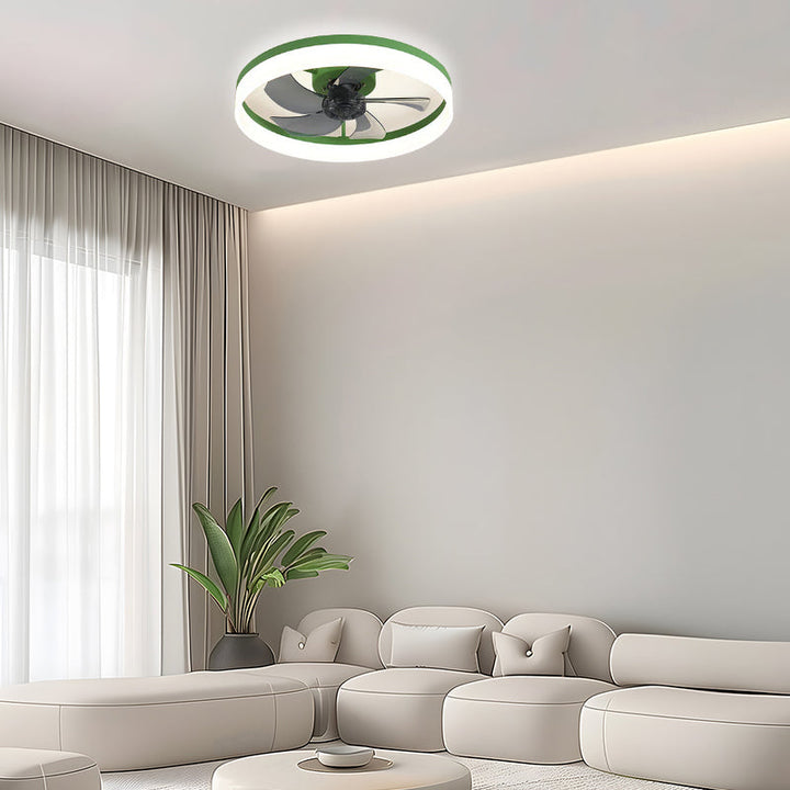 NordiBrise™ – Ventilateur Plafond Scandinave à Fixation Rase avec LED