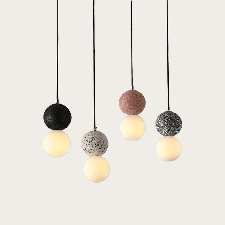 LumiZzo™ – Suspension Épurée avec Finition Terrazzo