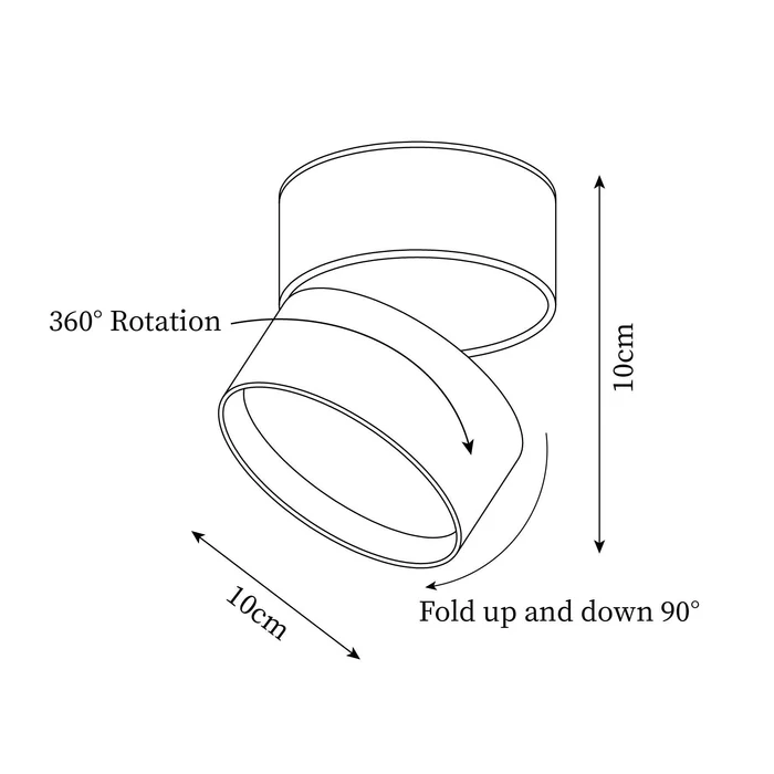 GyroÉclat™ – Plafonnier Réglable à Tête Rotative