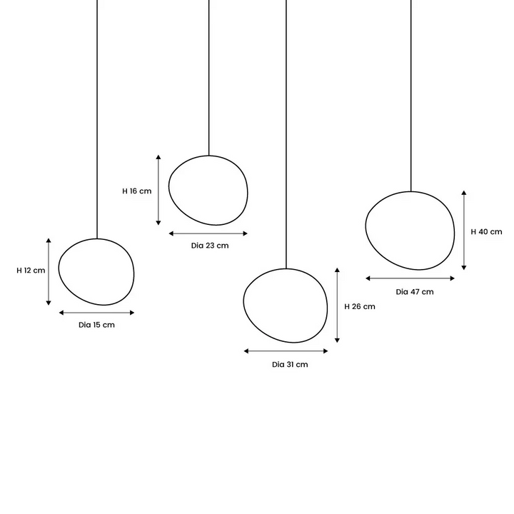 BlancGalet™ – Lampe Suspendue en Pierre Nordique