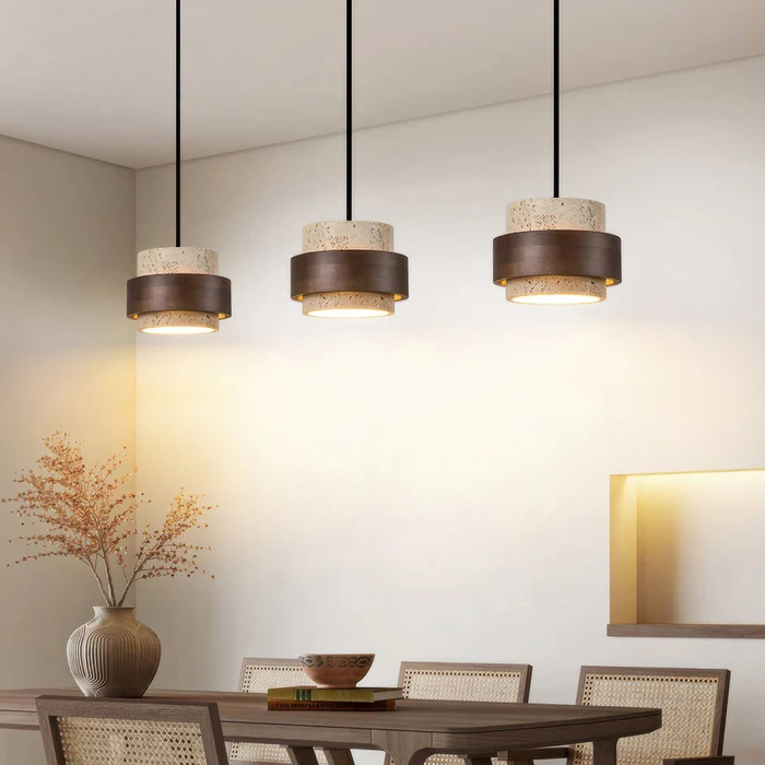 TerraWabi™ – Suspension Vintage en Pierre au Style Épuré