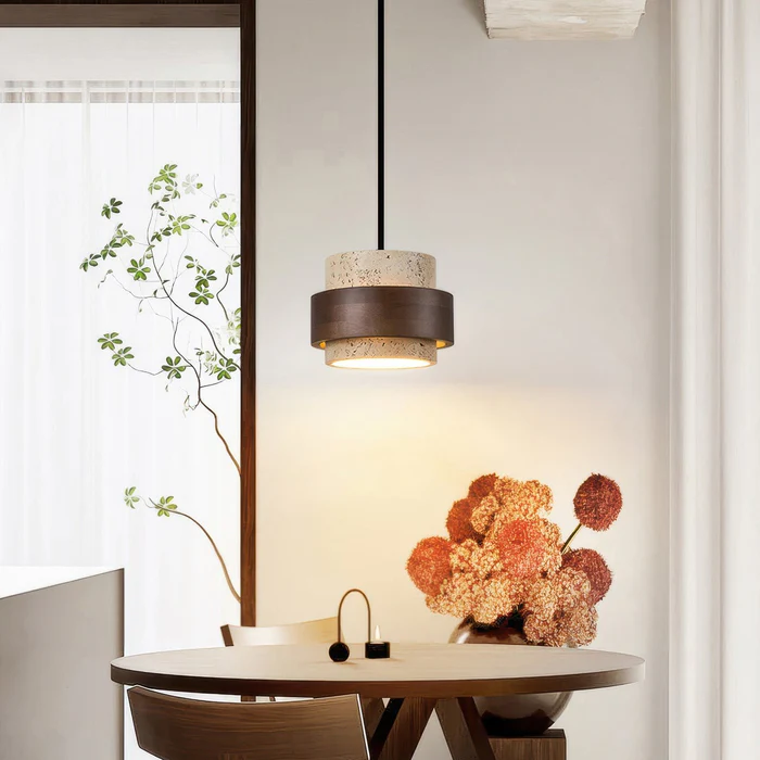 TerraWabi™ – Suspension Vintage en Pierre au Style Épuré