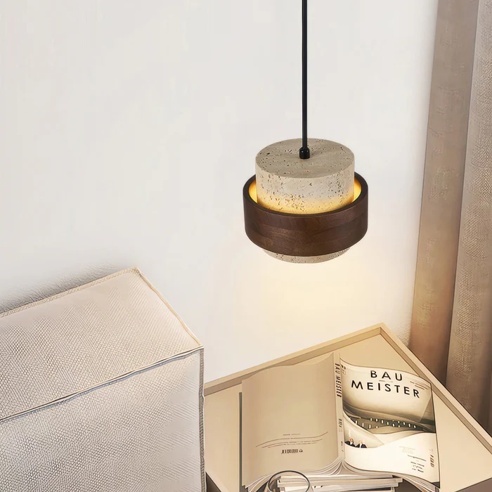 TerraWabi™ – Suspension Vintage en Pierre au Style Épuré