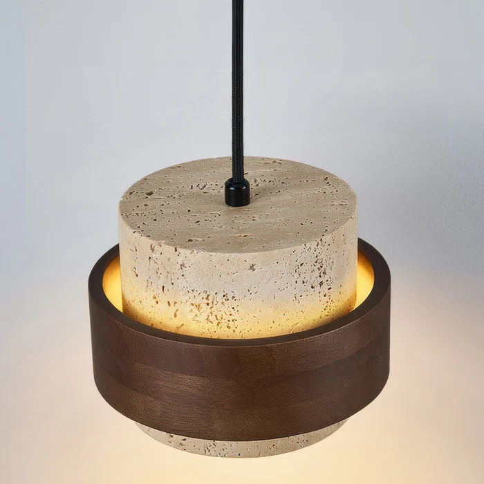 TerraWabi™ – Suspension Vintage en Pierre au Style Épuré