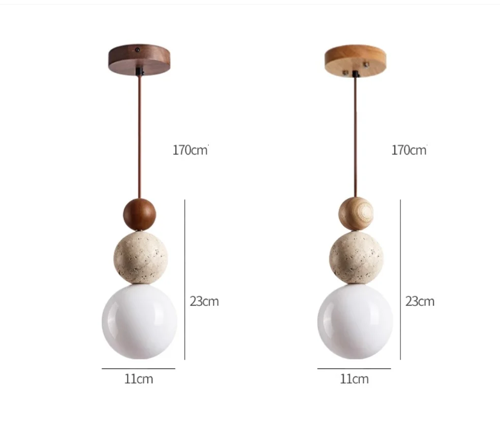 TravéLumi™ – Suspension Moderne en Travertin Épuré