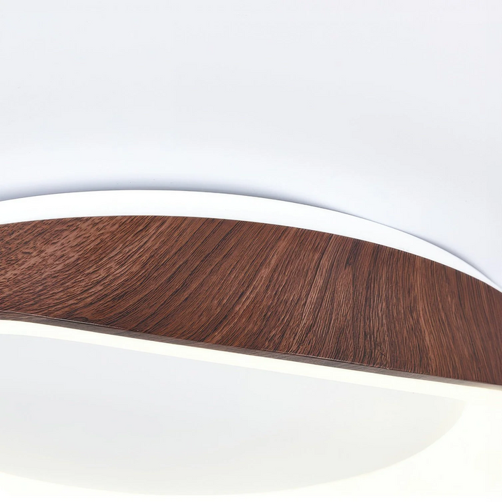 BoisLinéa™ – Plafonnier Design avec Veines de Bois Naturel