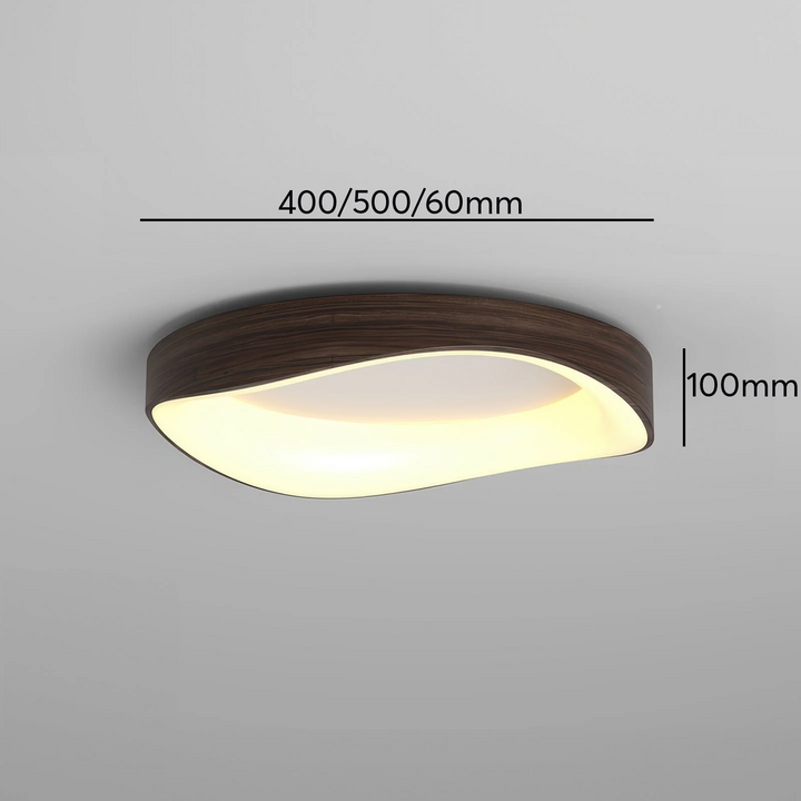 BoisLinéa™ – Plafonnier Design avec Veines de Bois Naturel