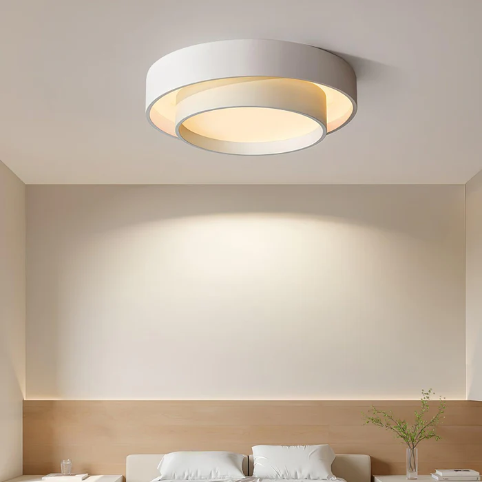 LumiDouble™ – Luminaire Plafond Design avec Deux Cercles