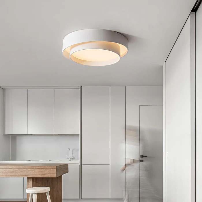LumiDouble™ – Luminaire Plafond Design avec Deux Cercles