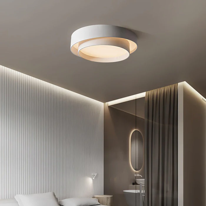 LumiDouble™ – Luminaire Plafond Design avec Deux Cercles