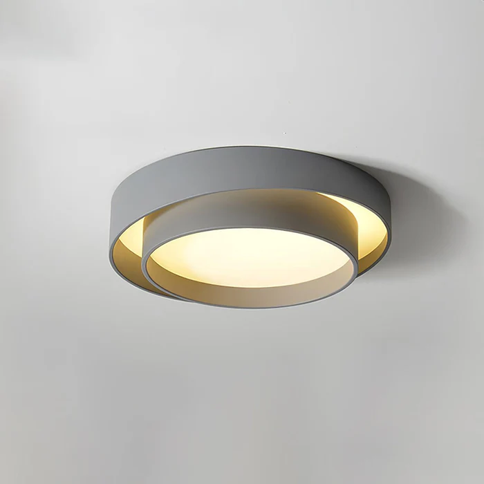 LumiDouble™ – Luminaire Plafond Design avec Deux Cercles