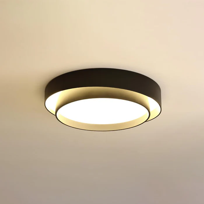 LumiDouble™ – Luminaire Plafond Design avec Deux Cercles