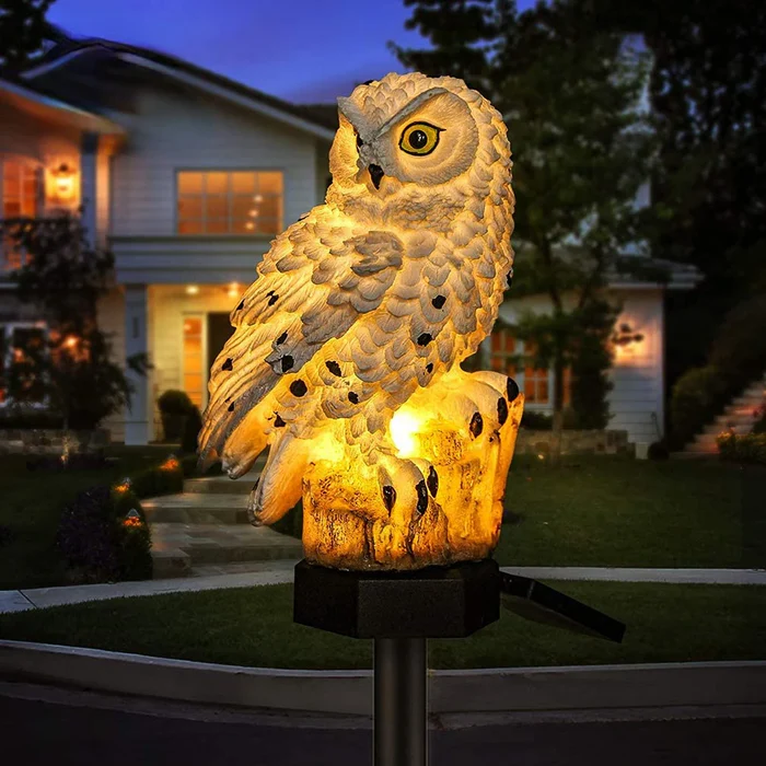 HibouxRayon™ – Chouette Lumineuse Solaire Décorative